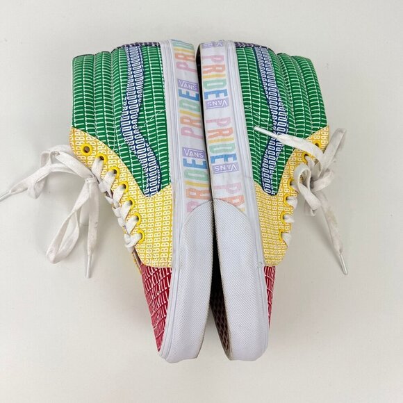 Vans High Top Pride Canvas Skateboard Sneakers Multi Color Womens  10 - Picture 13 of 16